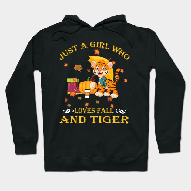 Just A Girl Who Loves Fall & T-Rex Funny Thanksgiving Gift Hoodie by LiFilimon